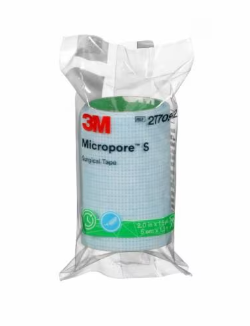 Micropore™ S Пластир хірургічний (5 см × 5 м), 2770-2